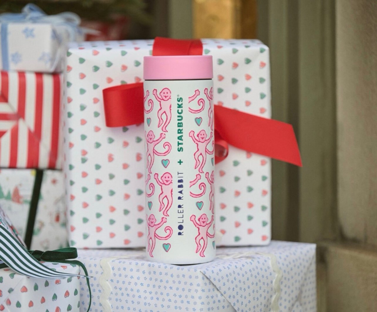 Starbucks Roller Rabbit lovely monkey stainless steel tumbler