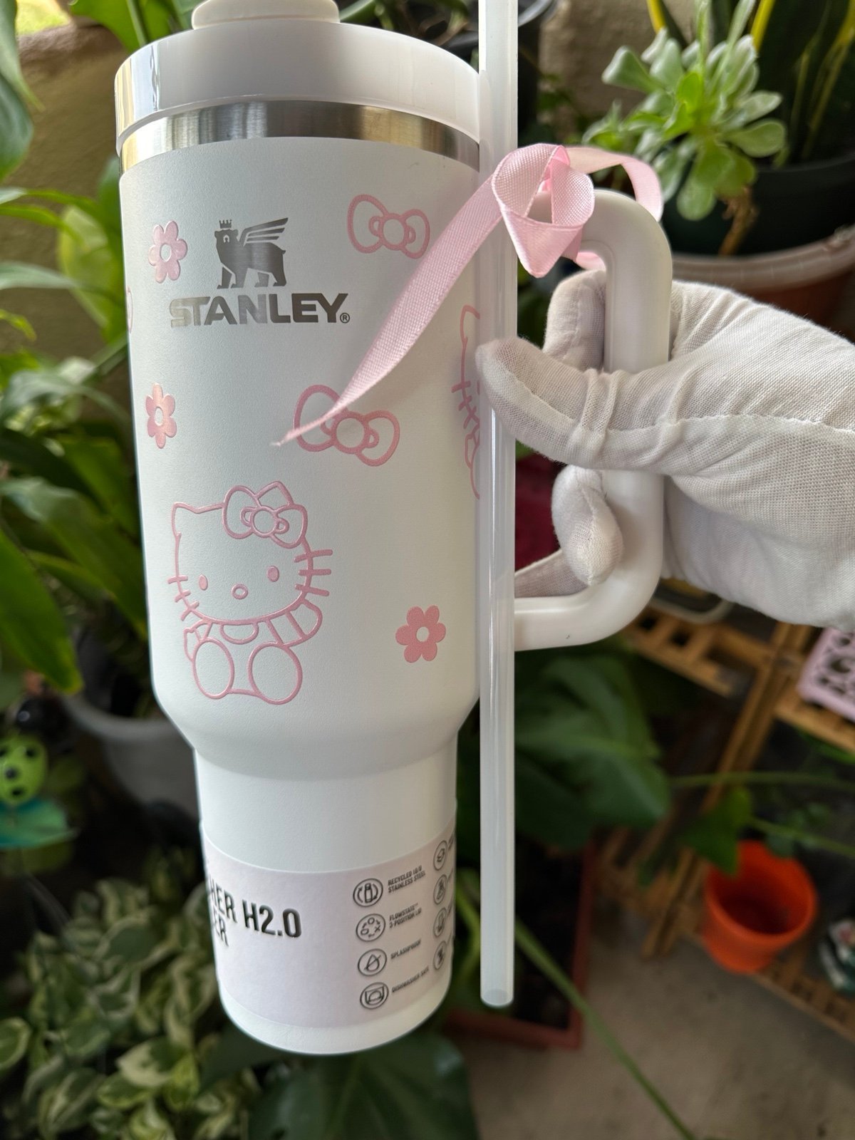 White hello Kitty Stanley 40oz