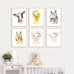 Set of 6 Farm Animal Nursery Art Print D