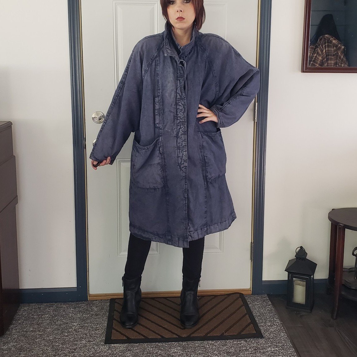 90s Oversize Blue Izzi Denim Coat