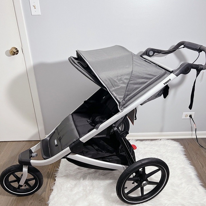 Thule Urban Glide 2 Single Jogging Stroller Grey Melange- Used- Excellent CLEAN
