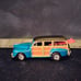 HOT WHEELS 1948 FORD WOODY SURF WAGON BLUE W/ SURF BOARDS