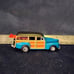 HOT WHEELS 1948 FORD WOODY SURF WAGON BLUE W/ SURF BOARDS