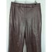 RACHEL ZOE! ESPRESSO BROWN FAUX LEATHER, TROUSER, STRAIGHT LEG PANTS! SZ 12