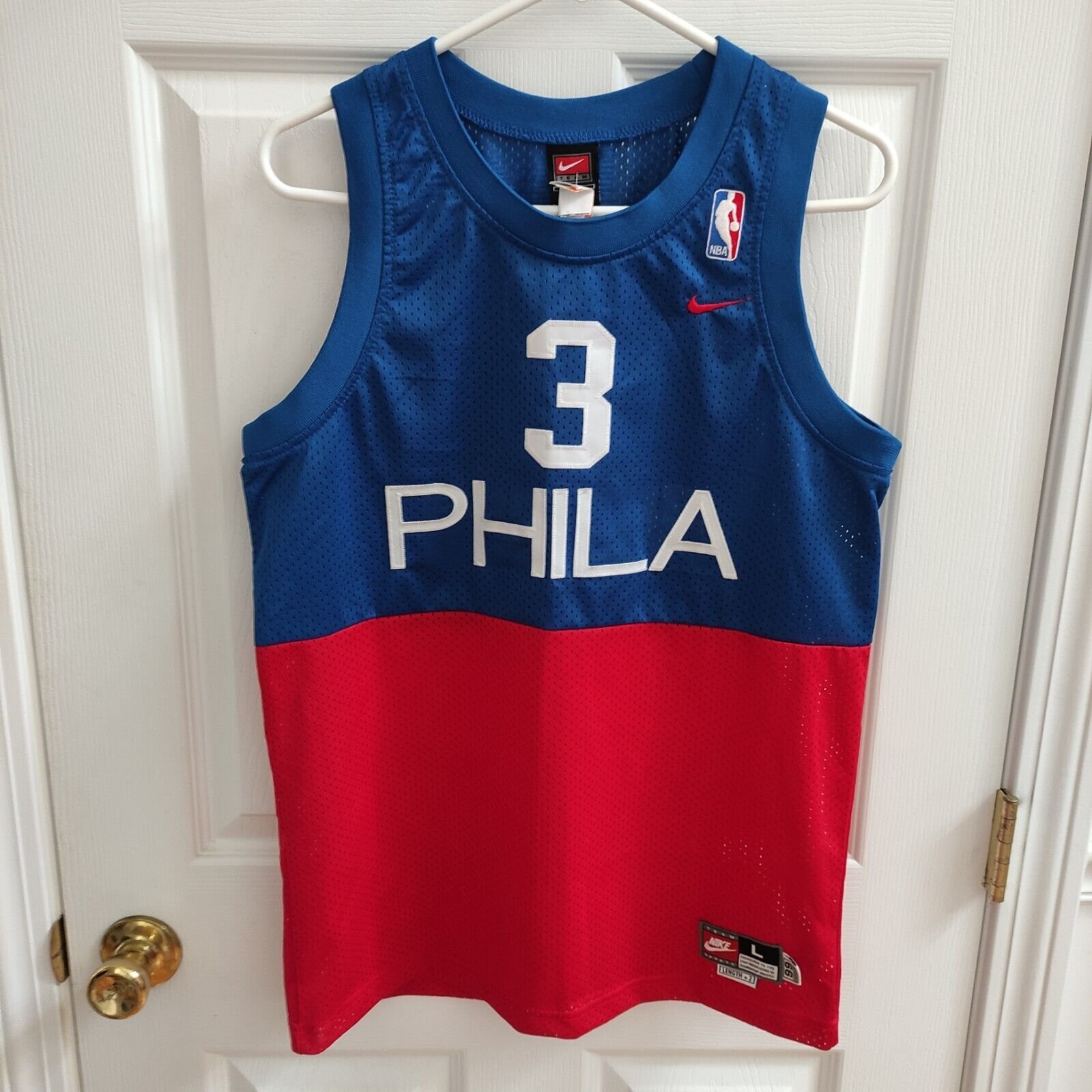 Vintage Nike Allen Iverson Philadelphia 76ers Swingman Jersey Size L