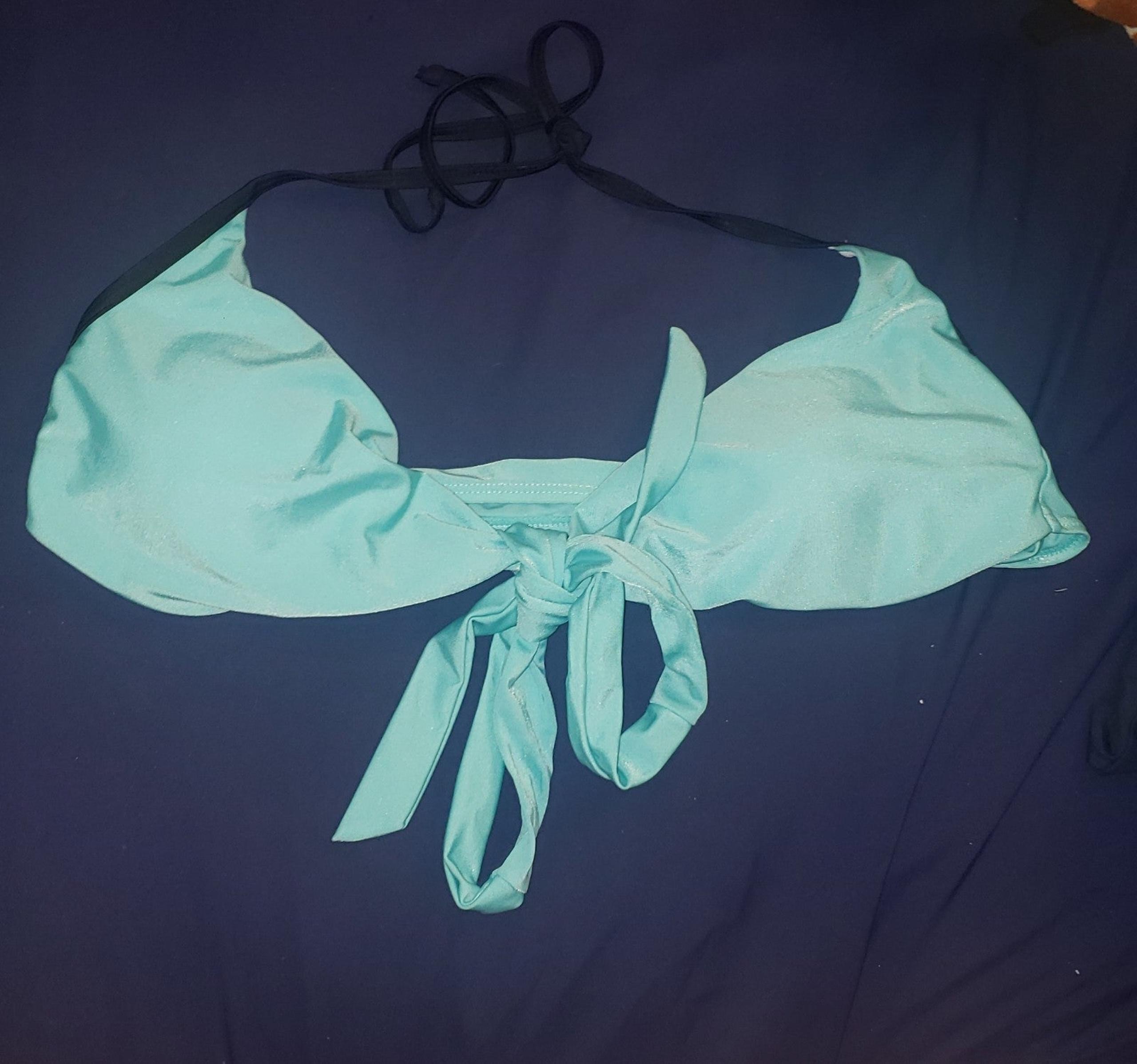 rosegal turquoise bikini top 1x