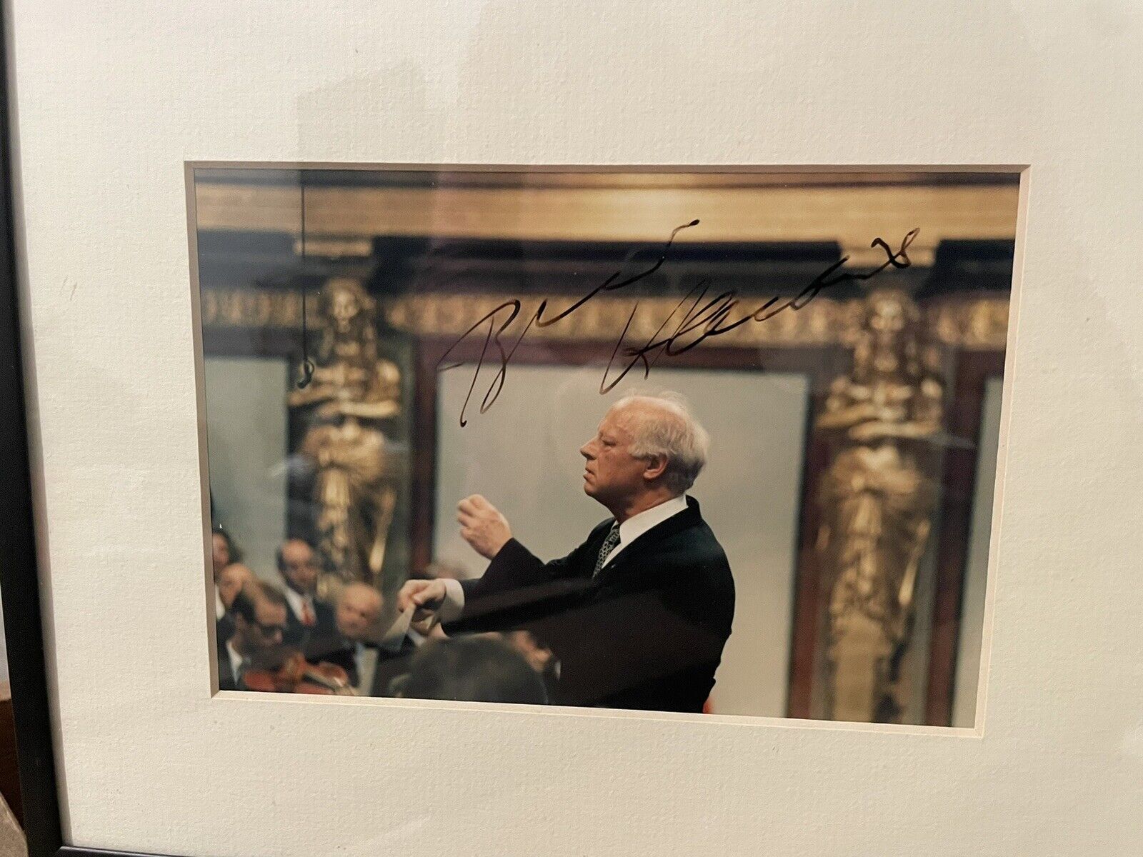 Bernard Haitink Conductor Framed Signed 7.5x12 inch Photo Autograph with Invoice