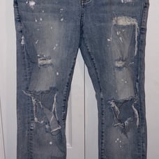 Purple Brand Jeans - P001 Light Indigo Paint Blowout Style Slim Fit