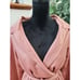 HOUSE OF CB LONDON Women Pink Polyester Wrap V Neck Knee Length Dress Small