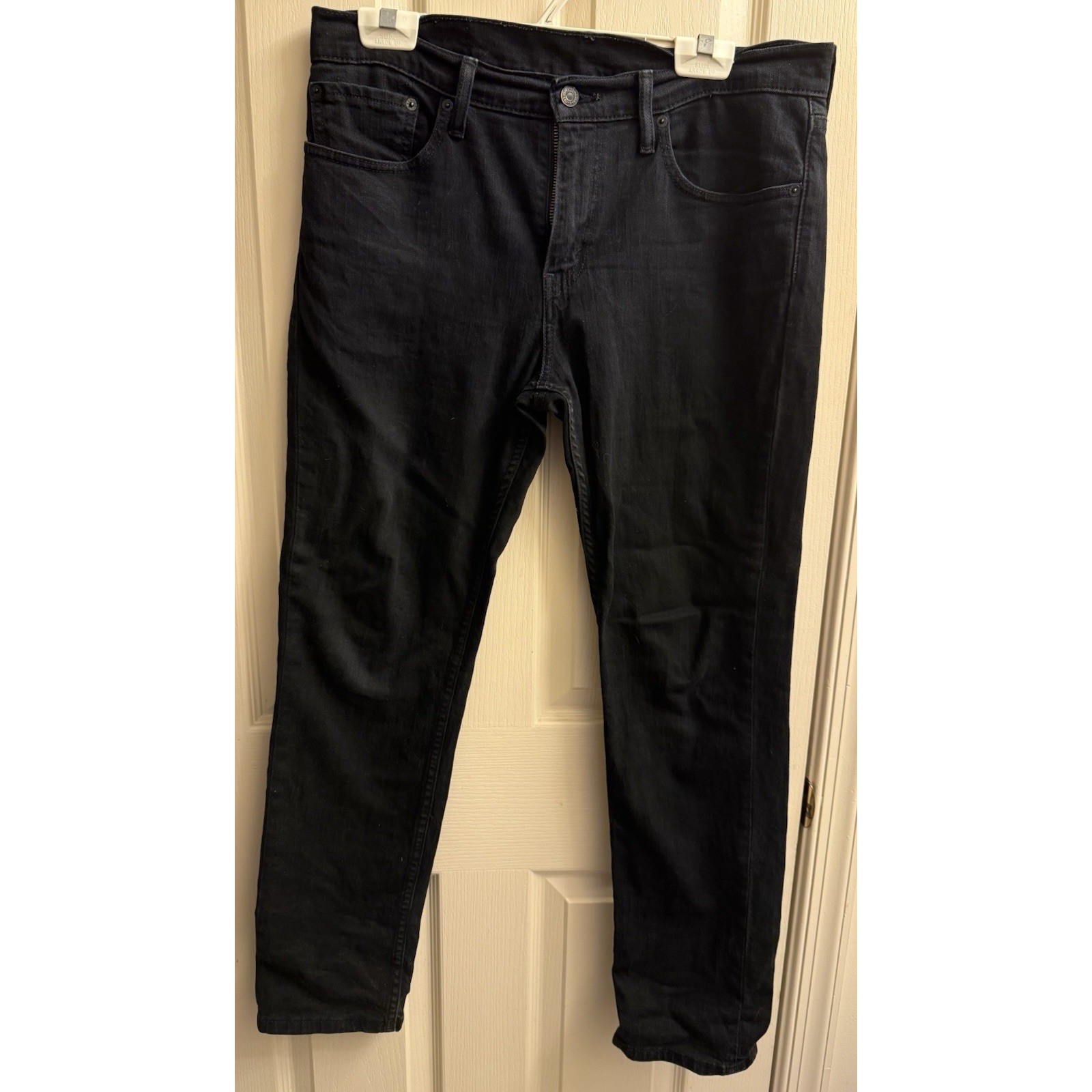 Levis Jeans Mens 32x30 Black Denim 511 Slim Fit Dark Wash Stretch Flex Jeans EUC