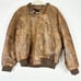 Vintage Context Leather Bomber Flight Jacket Size Large Blanket Quilt Lined