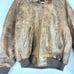 Vintage Context Leather Bomber Flight Jacket Size Large Blanket Quilt Lined