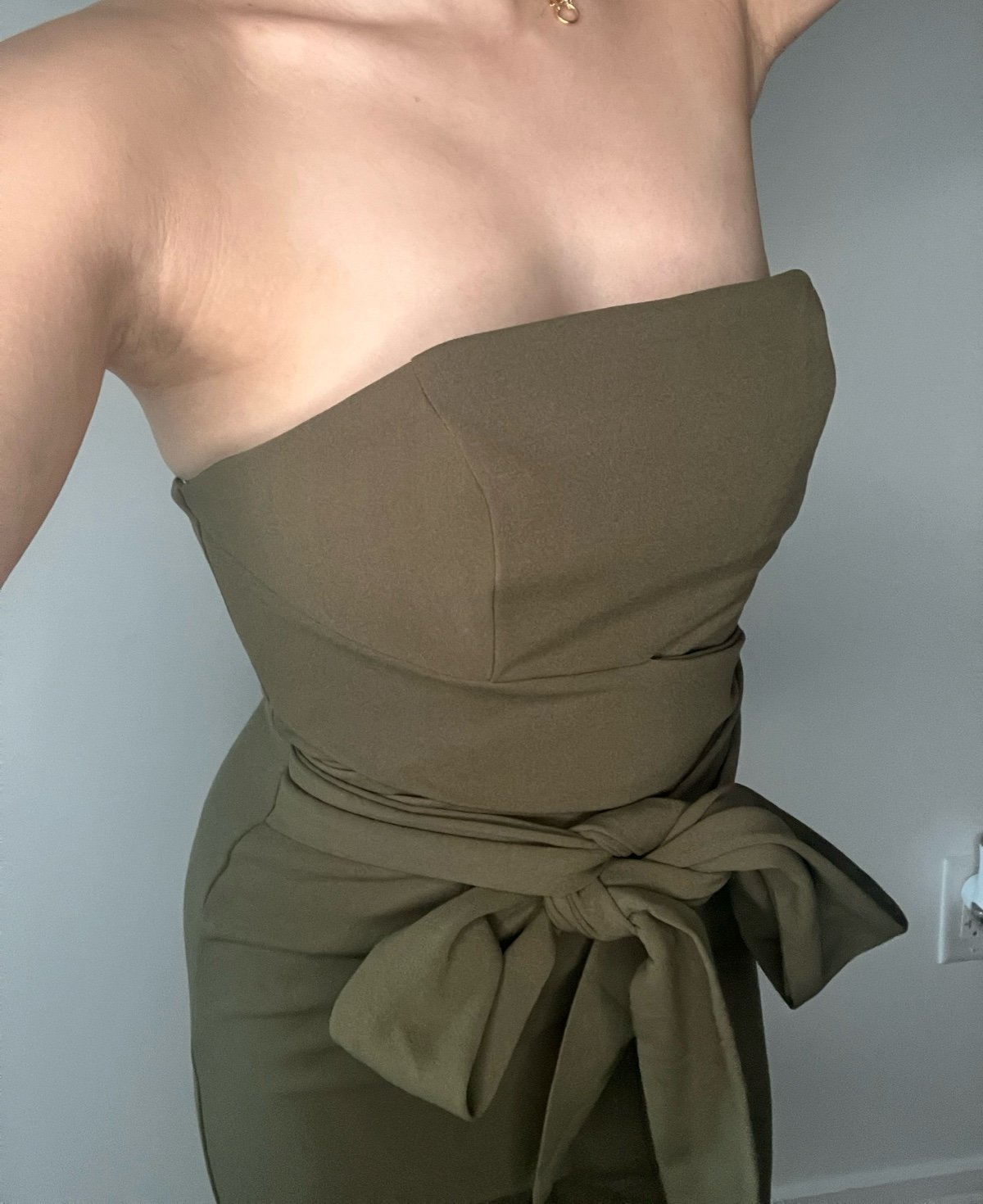 Selfie Leslie front tie romper jumpsuit