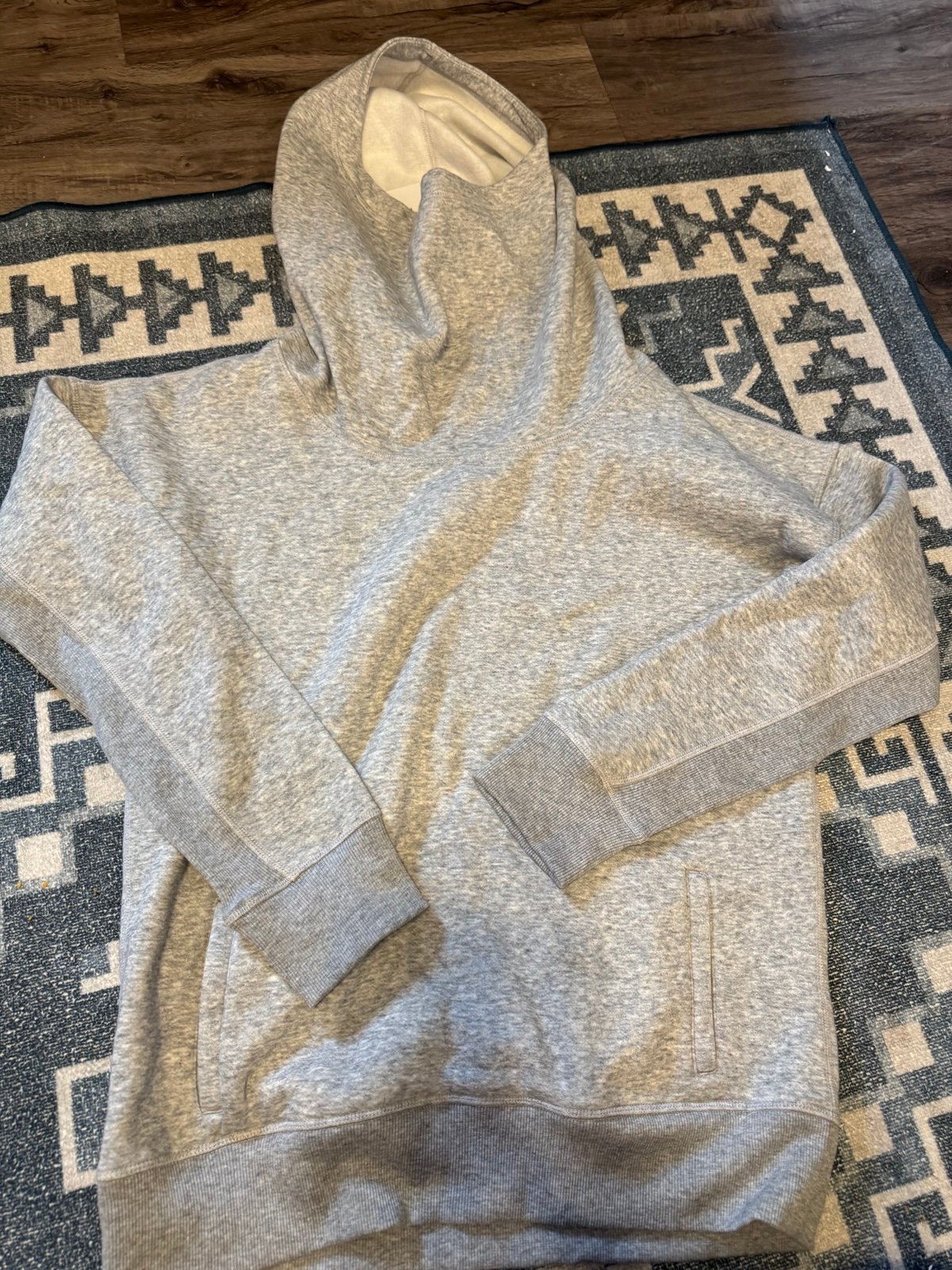 Ziya Active Womens Large Sweatshirt Oh So Soft Hoodie Gray Pullover Cowl Neck