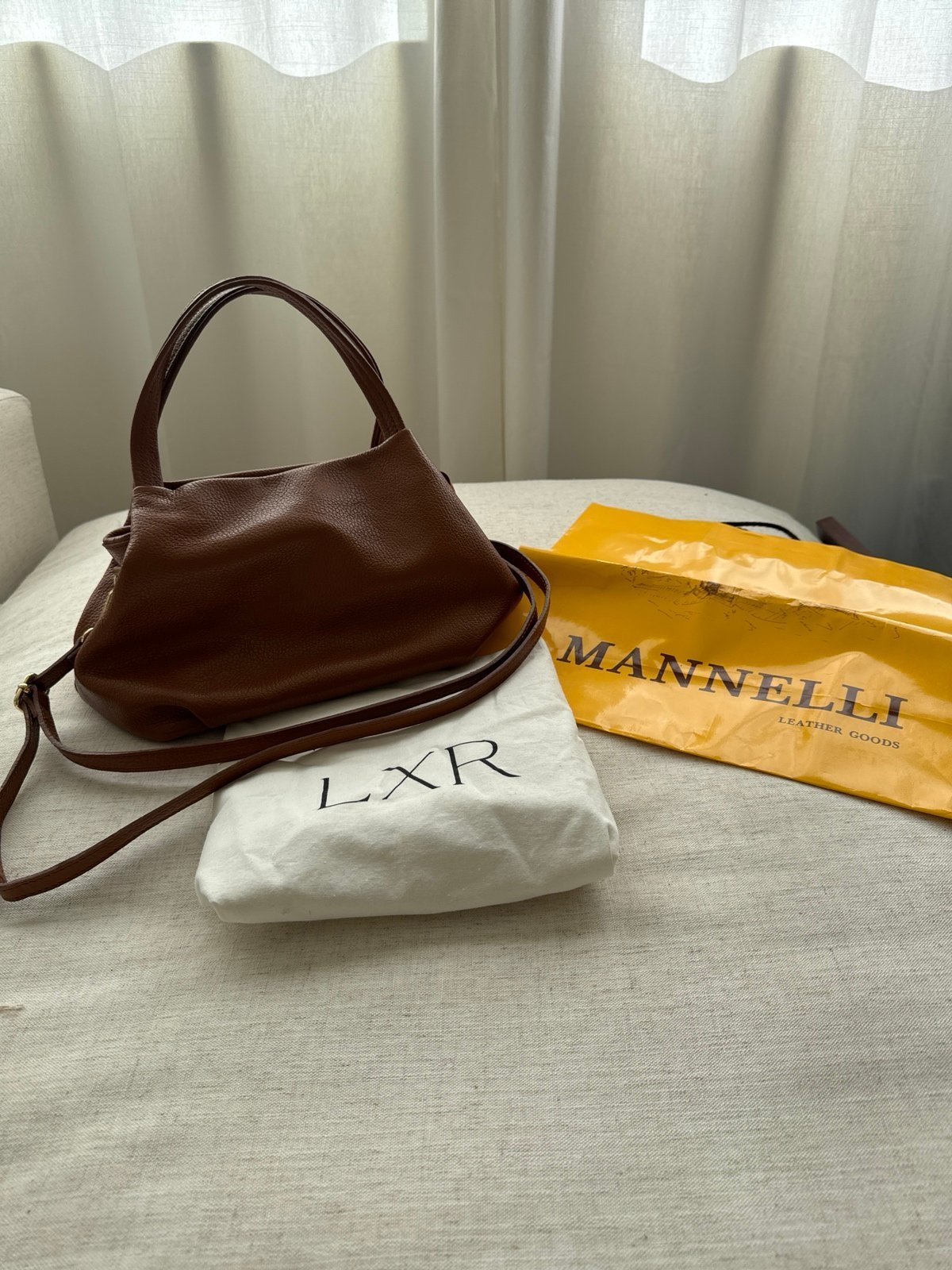 Mannelli Super Soft Grained Calfskin Leather Handbag