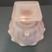 Westmoreland Fairy Lamp Frosted Pink Ruffled Glass Hand Painted Detail 6 1/2