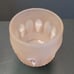 Westmoreland Fairy Lamp Frosted Pink Ruffled Glass Hand Painted Detail 6 1/2