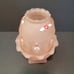 Westmoreland Fairy Lamp Frosted Pink Ruffled Glass Hand Painted Detail 6 1/2