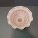Westmoreland Fairy Lamp Frosted Pink Ruffled Glass Hand Painted Detail 6 1/2