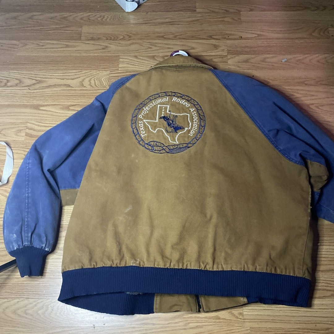 Texas Professional Rodeo Association Jacket; Mens 2XL Brown Blue Winter