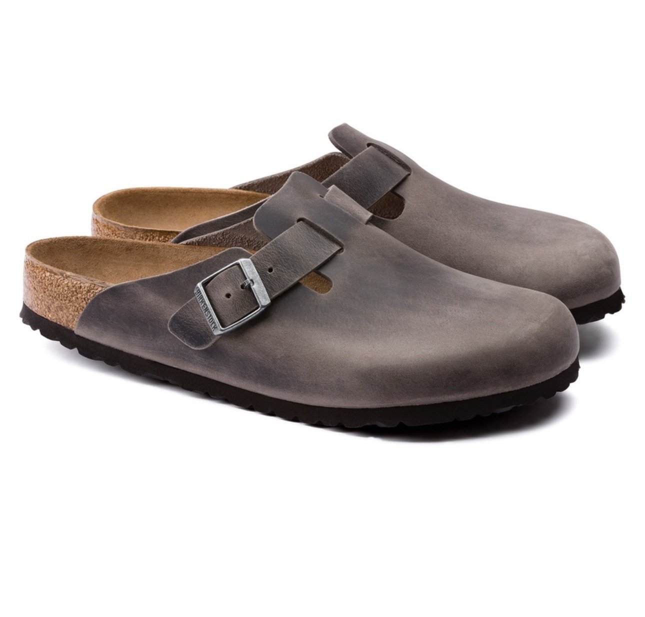 Birkenstock Boston Clogs Iron Leather