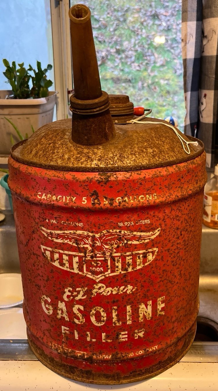 Vintage gas can