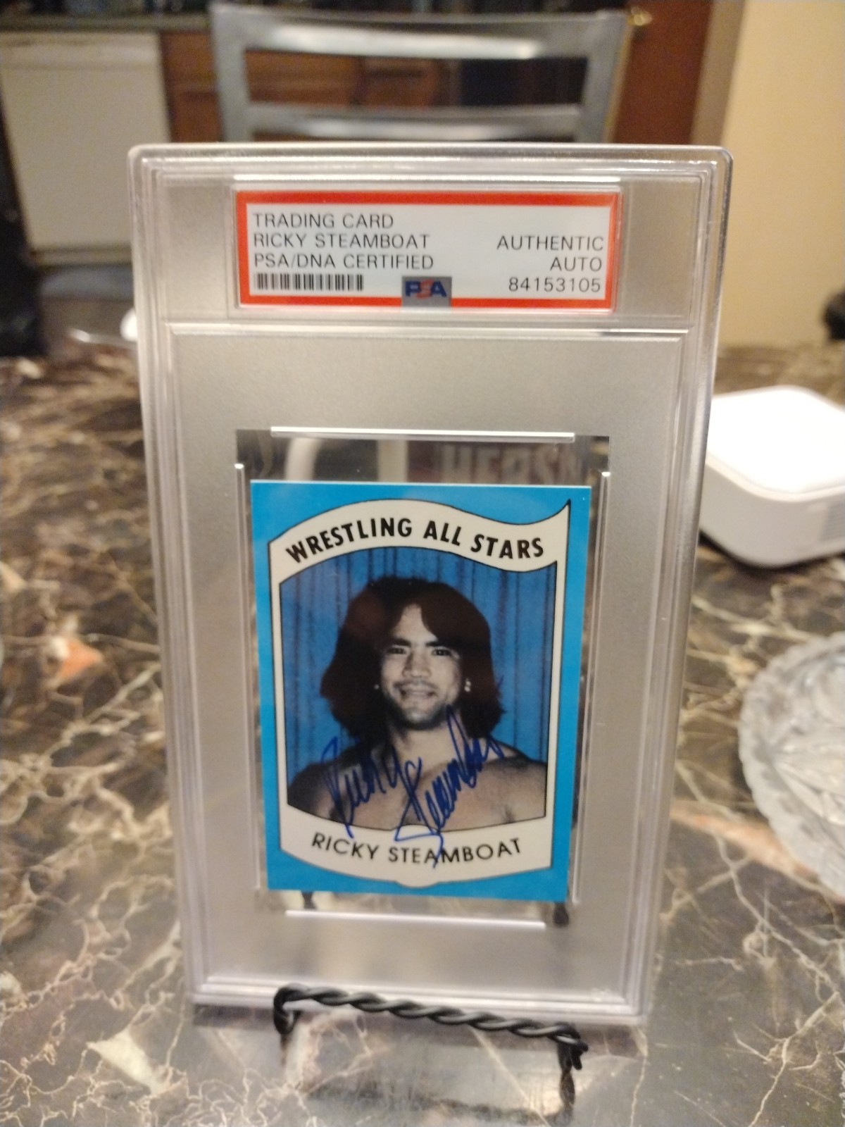Wrestling all Stars 1983 Ricky steamboat PSA auto