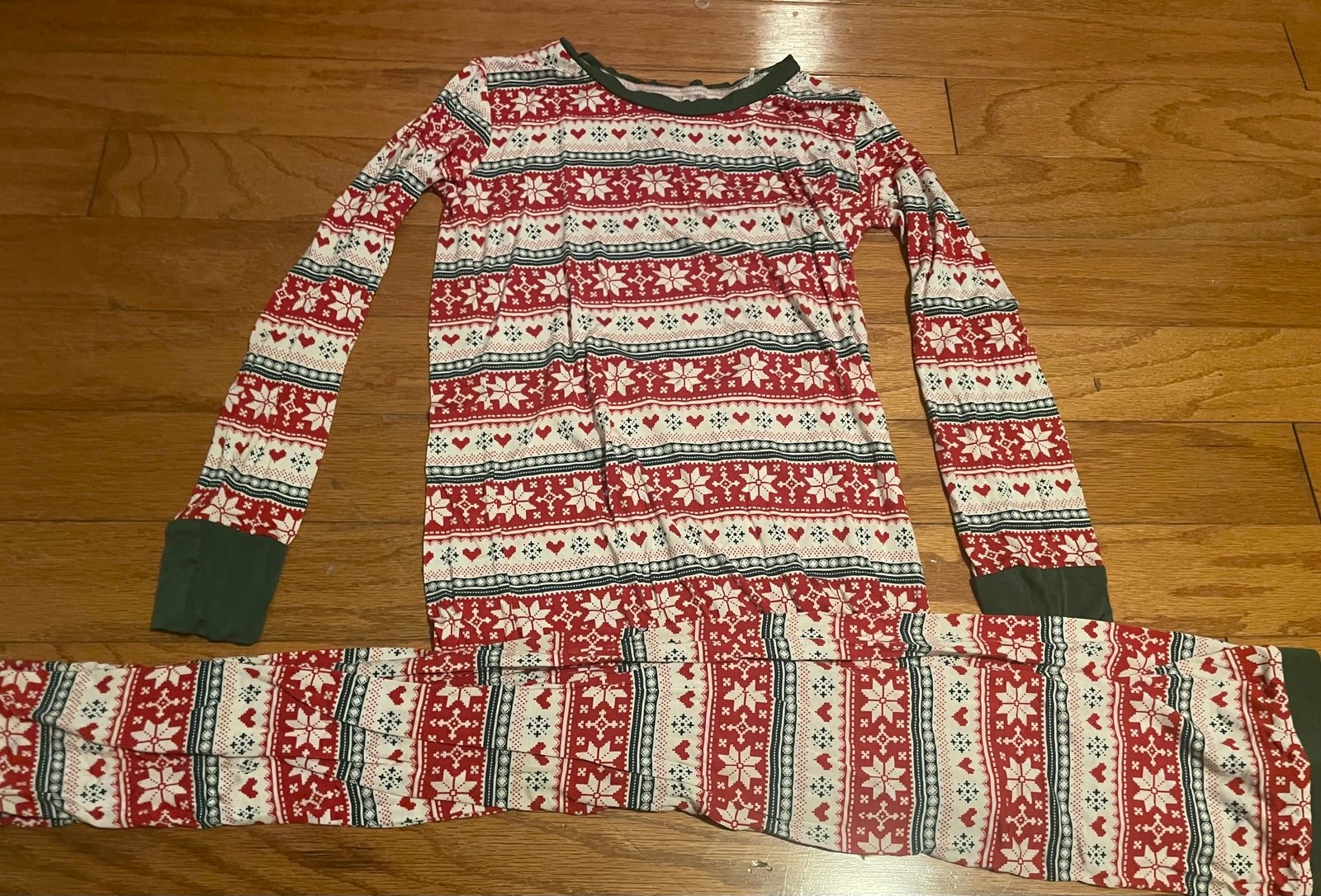 Sibling set of 3 posh peanut bamboo Christmas pajamas