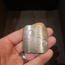 Vintage silver belt buckle