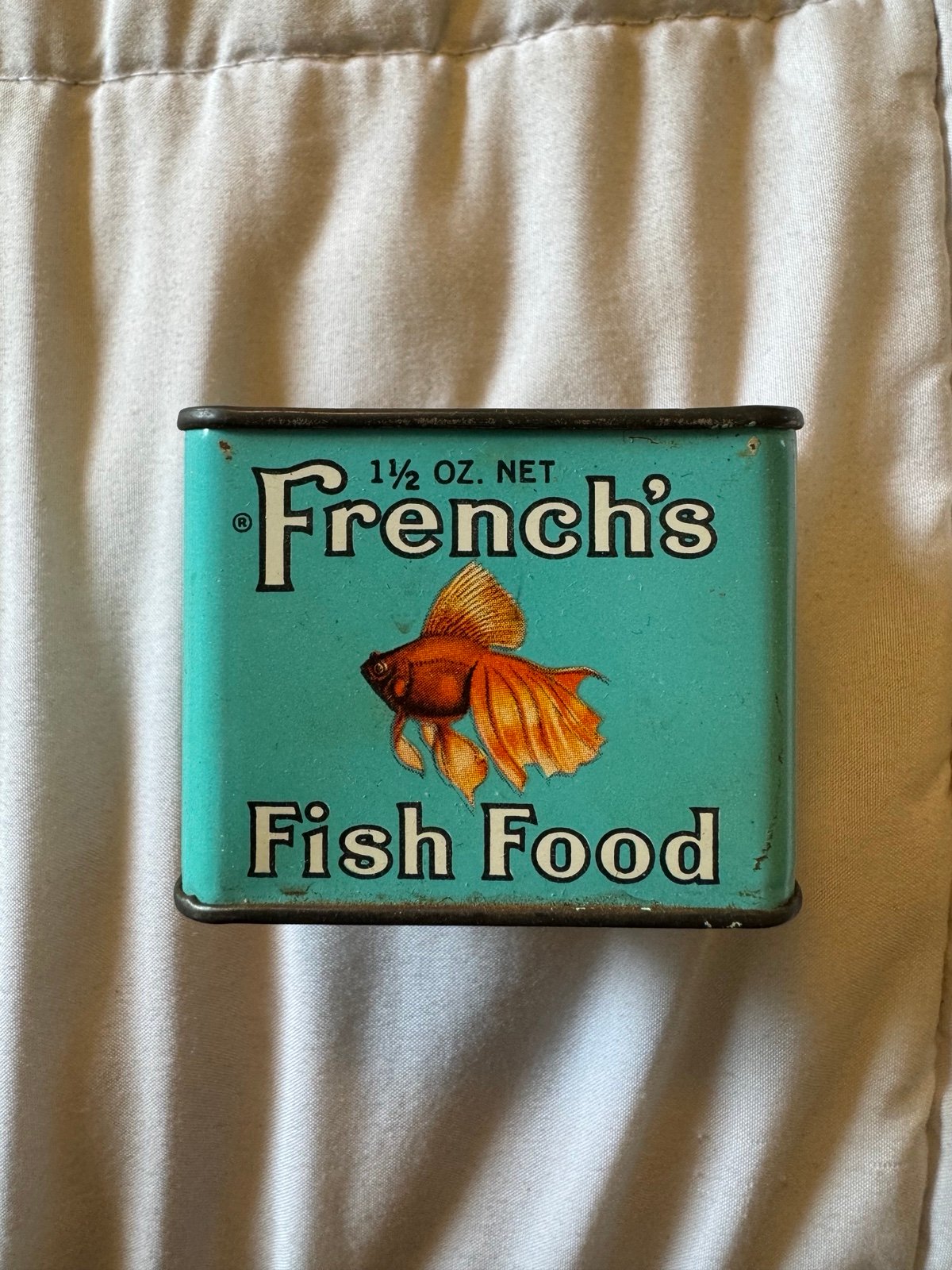 Vintage French’s Fish Food Tin - Empty