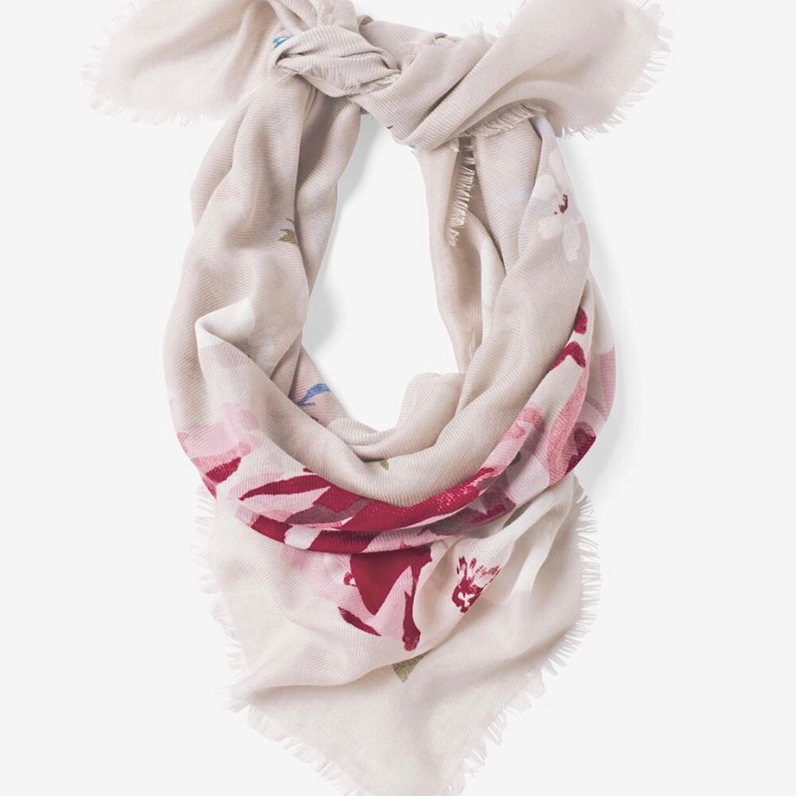 White House Black Market Floral Square Scarf