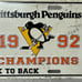 Pittsburgh Penguins 1992 Back To Back Stanley Cup Champions Car Plate Still New
