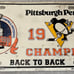 Pittsburgh Penguins 1992 Back To Back Stanley Cup Champions Car Plate Still New