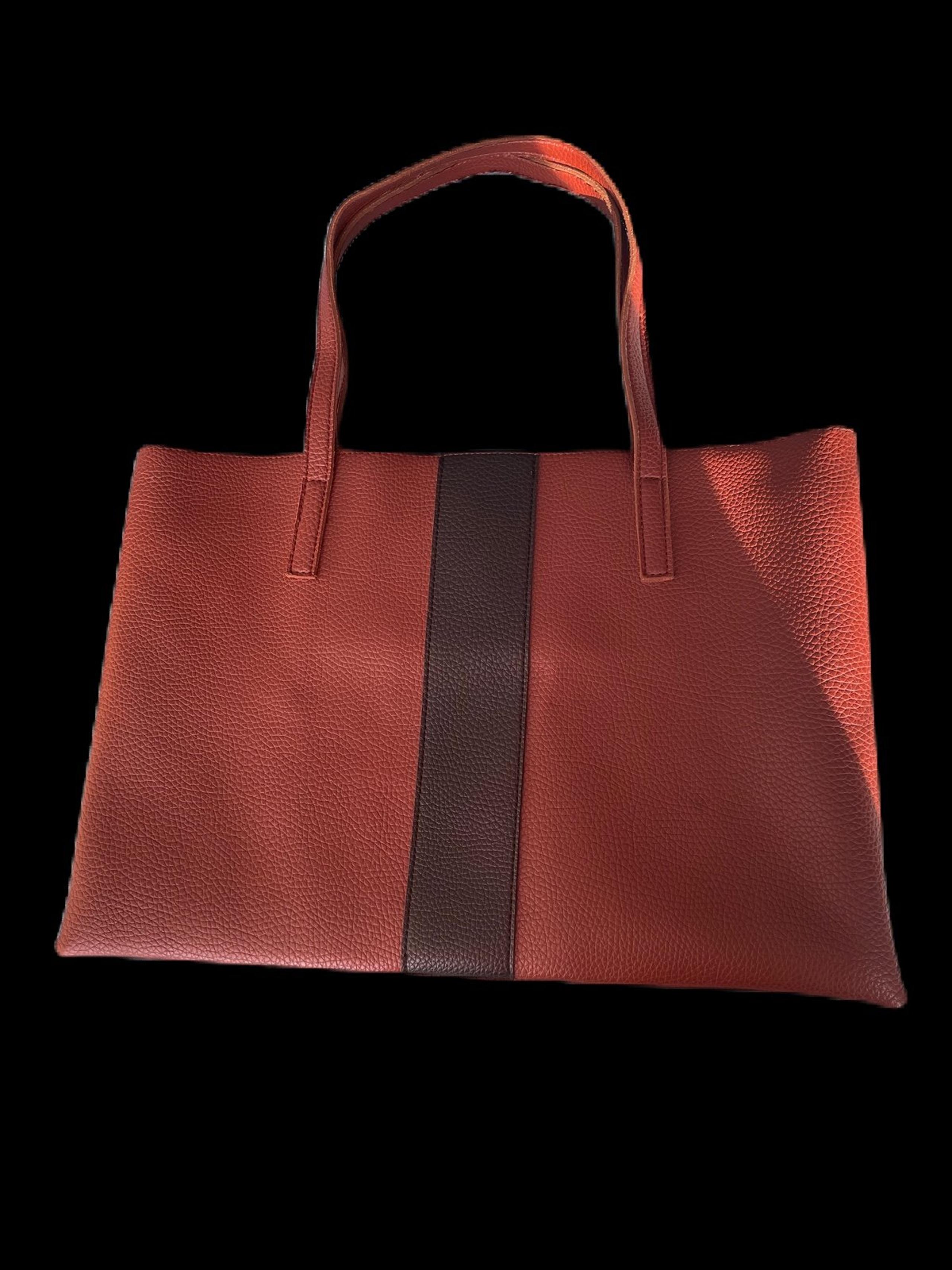 Vince Camuto Bag Pebbled Vegan Leather Tote featuring Slip Pocket Brown Hand Bag