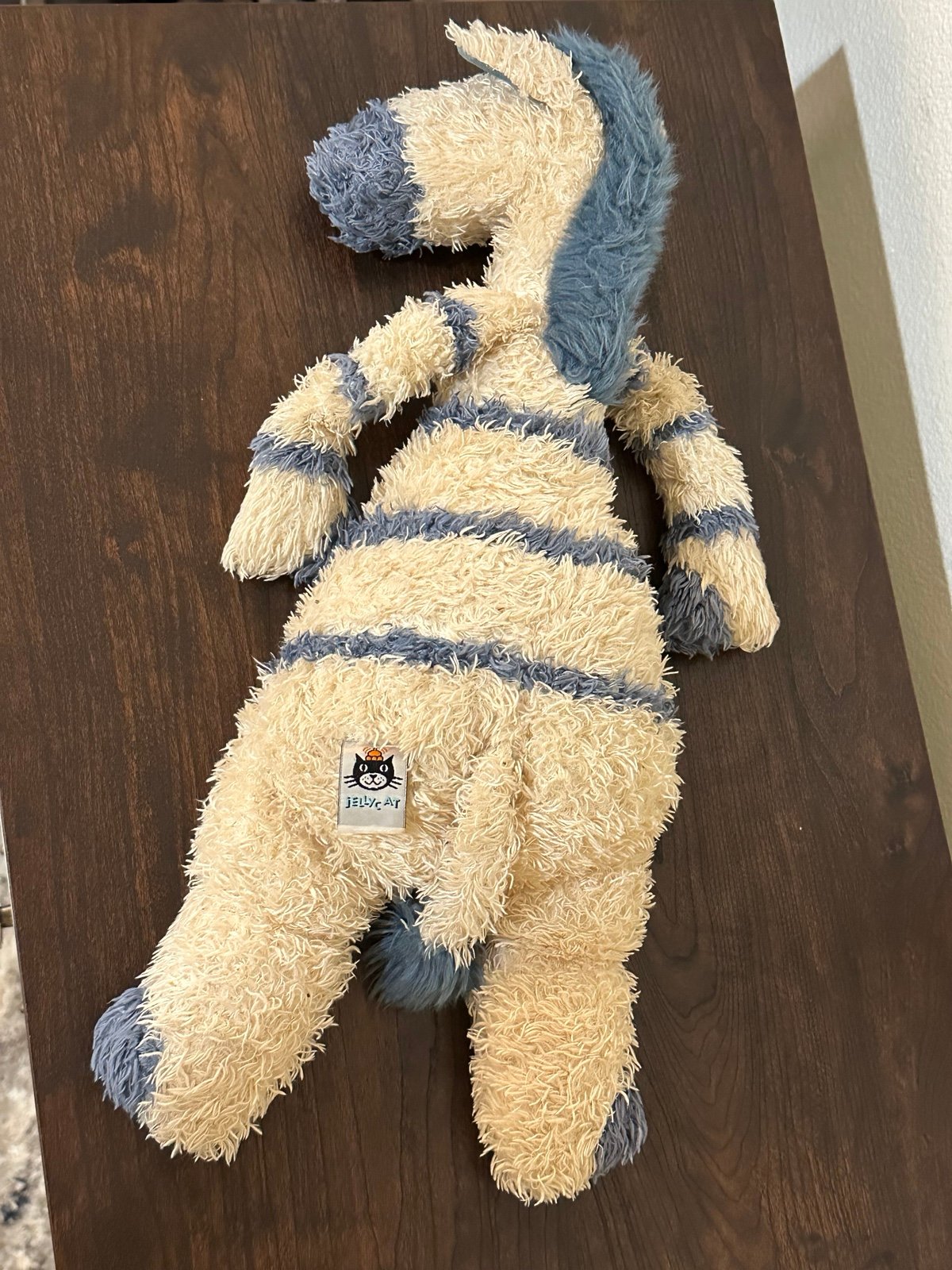 Jellycat zebra blue stripes RARE retired