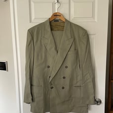 NWOT CASIRACHI Milano-Italy 100% wool Suit double breasted Made in Italy Size 54