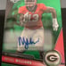 Mykel Williams 2023 Bowman U Chrome Green Refractor Auto /99 Rookie Georgia