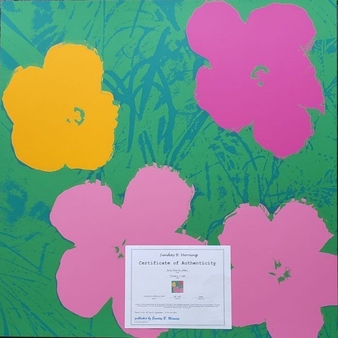 Andy Warhol Colorful Pop Art Flowers 36