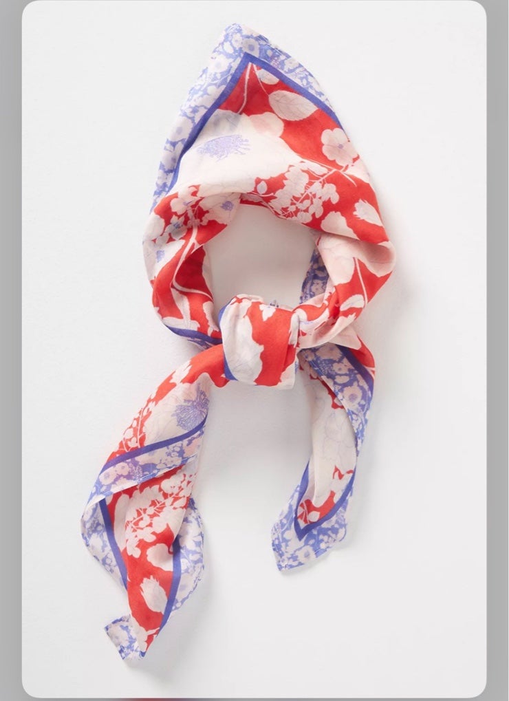 Anthropologie Large Floral-Print Scarf