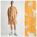 NWT. Zara Man Orange Printed © WES ROBINSON Shorts. Size L.