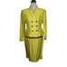 Vintage Dana Buchman 3 Piece Silk Skirt Suit with Camisole Chartreuse and Black