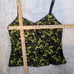 Vintage Dana Buchman 3 Piece Silk Skirt Suit with Camisole Chartreuse and Black