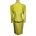 Vintage Dana Buchman 3 Piece Silk Skirt Suit with Camisole Chartreuse and Black