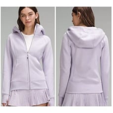 Lululemon Scuba Full Zip Hoodie Jacket Lilac Ether Size 14 NWT