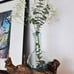 Hand Blown Glass Vase on Gamal Wood Base