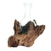 Hand Blown Glass Vase on Gamal Wood Base