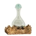 Hand Blown Glass Vase on Gamal Wood Base