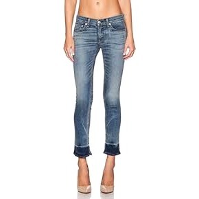 Rag & Bone Jeans Womens Size 26 Blue New Quay Wash Split Hem The Crop