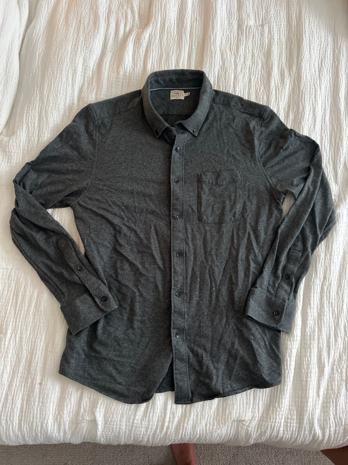 Faherty Mens Flannel Top Large