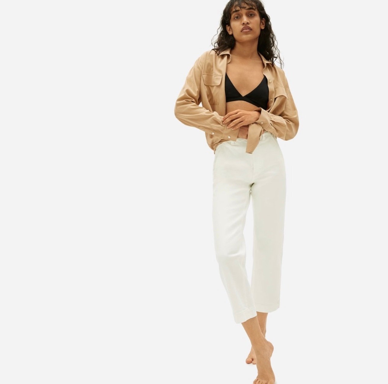 Everlane Straight Leg Crop (Size 0, Short)